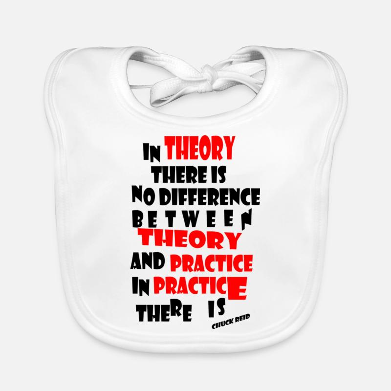 theory and practice - Bavoir bio Bébé - blanc