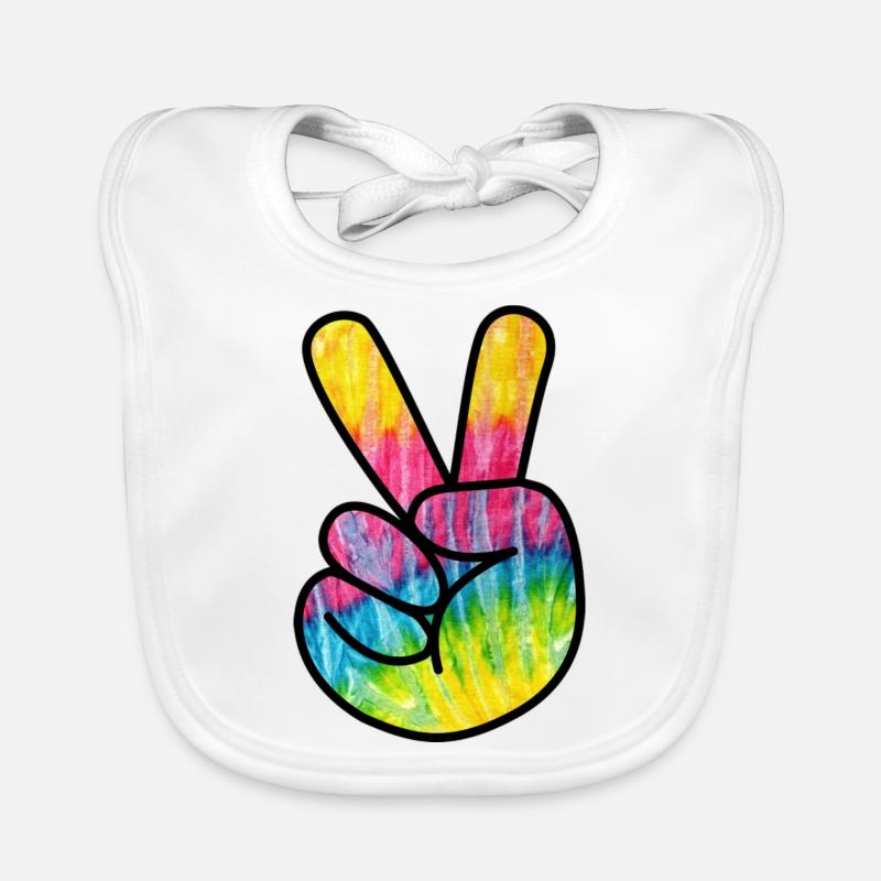 Hand Peace Baby Bio-Lätzchen