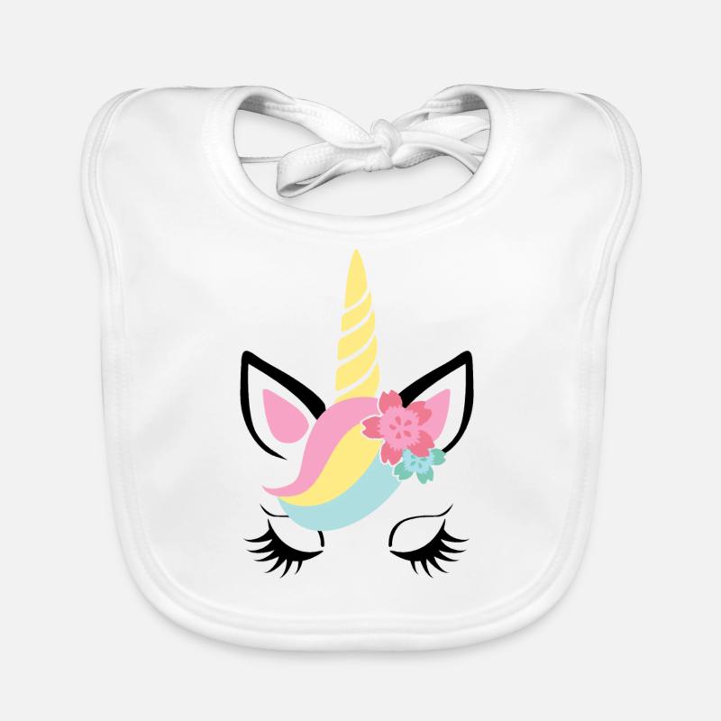 Einhorn Gesicht - Unicorn Face - Kind - Geschenk Baby Bio-Lätzchen