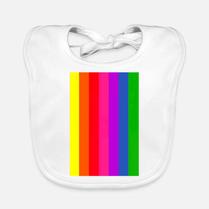 Regenbogenfahne Baby Bio-Lätzchen