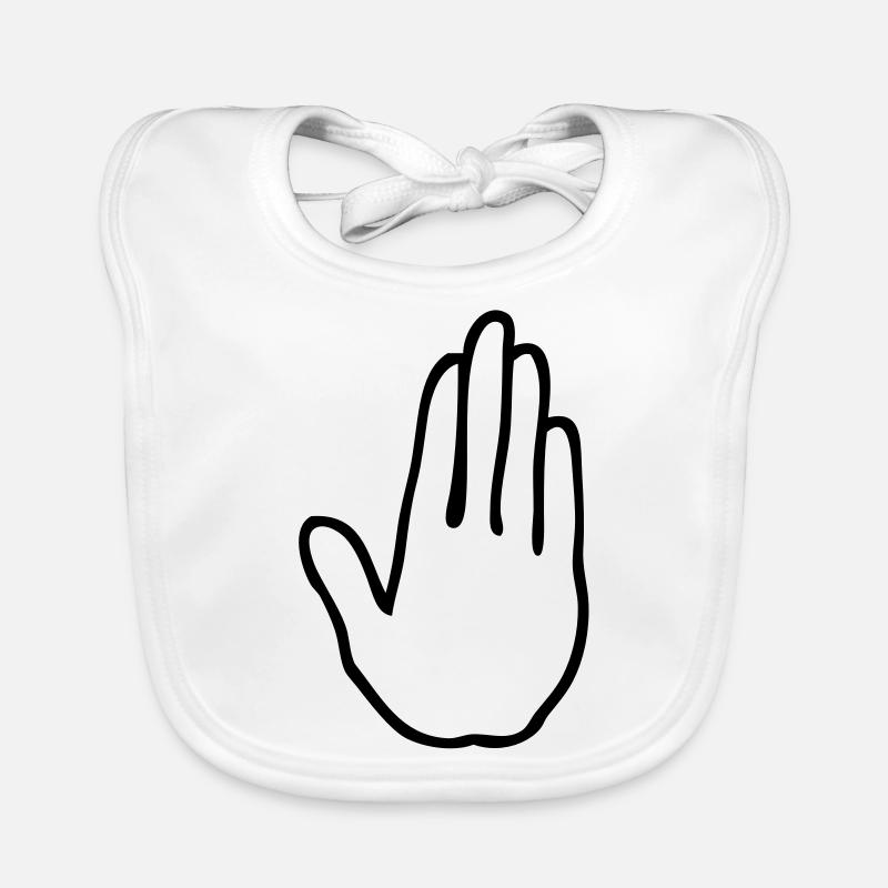 hand hand stop 2105 Organic Baby Bibs
