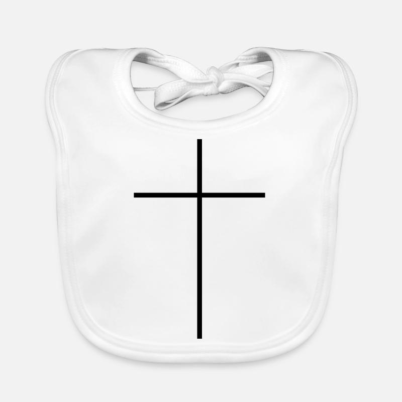 Cross plain shirt Organic Baby Bibs