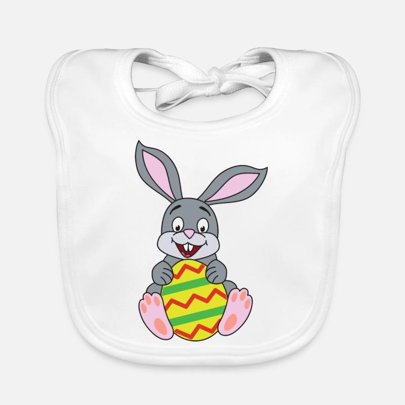 Easter motive Easter Easter bunny - Organic Baby Bibs - white