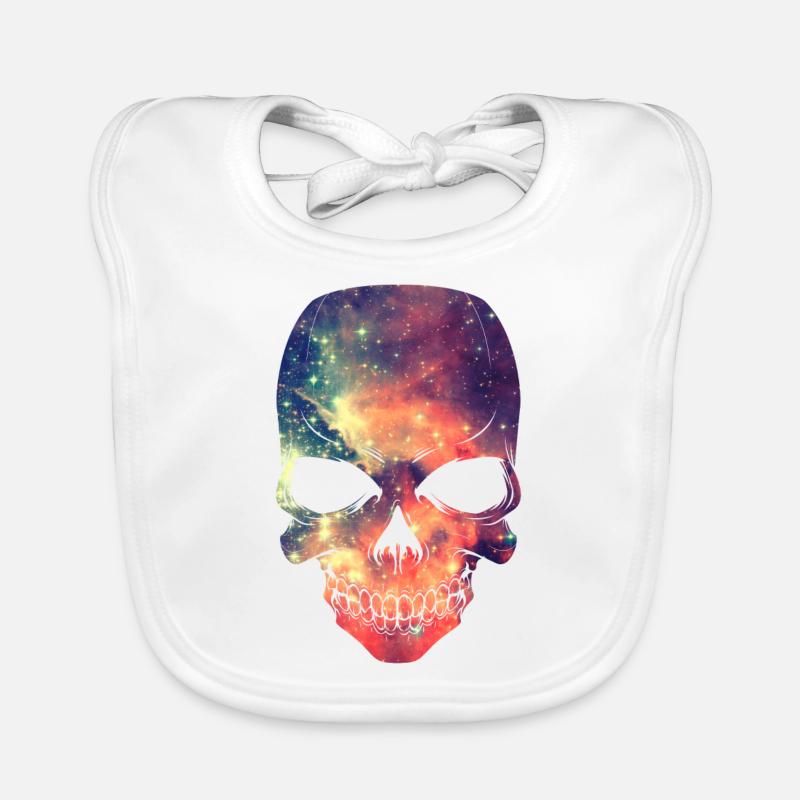 Universe - Space - Galaxy Skull Baby Bio-Lätzchen
