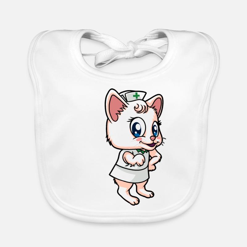 Drôle d’infirmière de chat médecin médicine Bavoir bio Bébé
