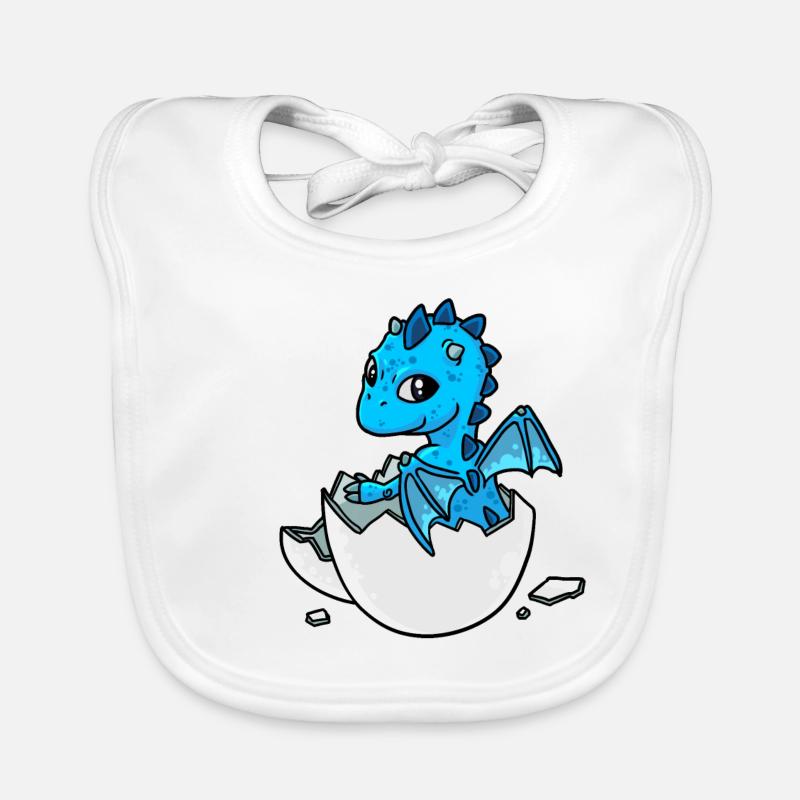 Petit Mignon Bébé Dragon Hatch Oeuf en coquille d’oeuf Bavoir bio Bébé