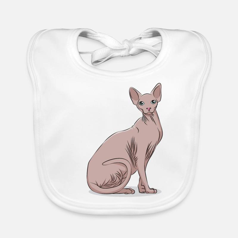Sphynx Sphinx Cat Kitten Pet Gift Organic Baby Bibs
