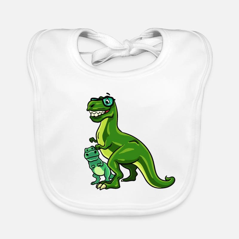 Dinosaurier Dino T-Rex Papa Vater Papi Geschenk Baby Bio-Lätzchen