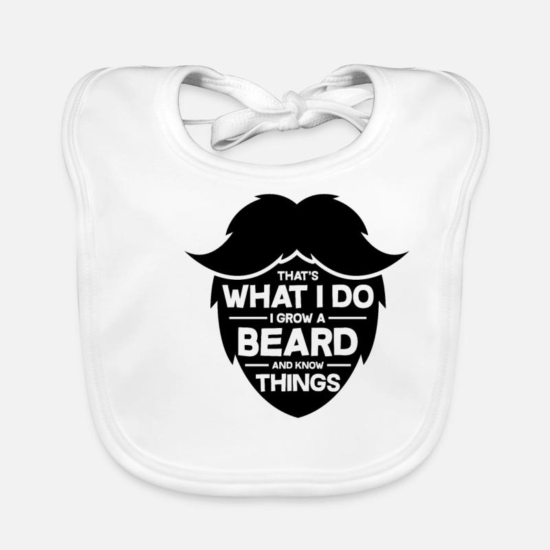Bart Bärtig Bartträger Hipster Vollbart Geschenk Baby Bio-Lätzchen