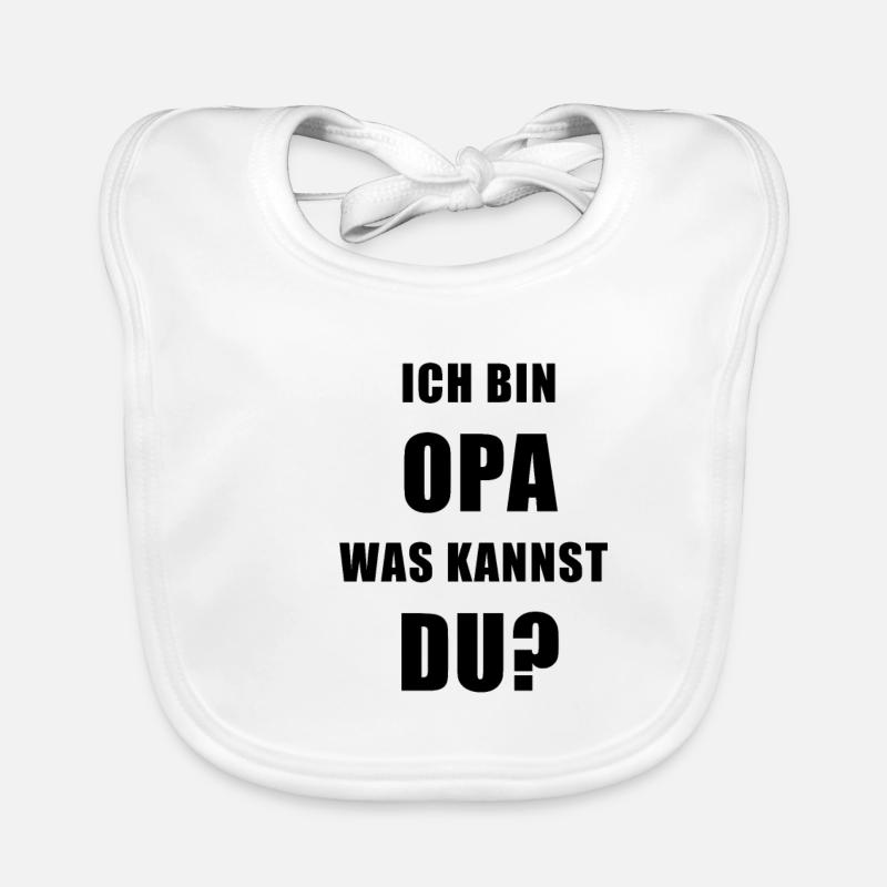 ICH BIN OPA GESCHENK Baby Bio-Lätzchen