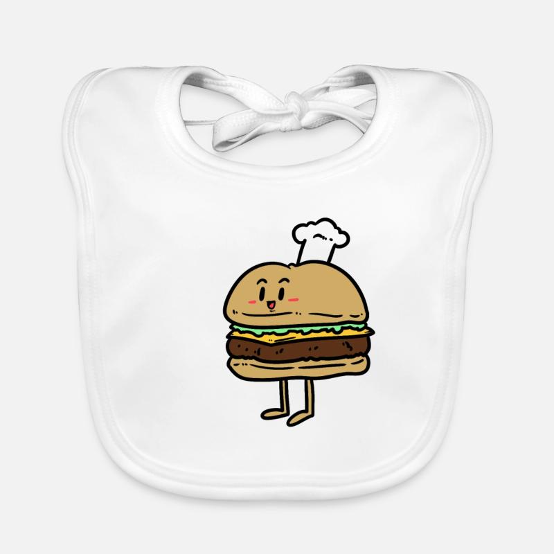 Body Builder bread croissant Organic Baby Bibs