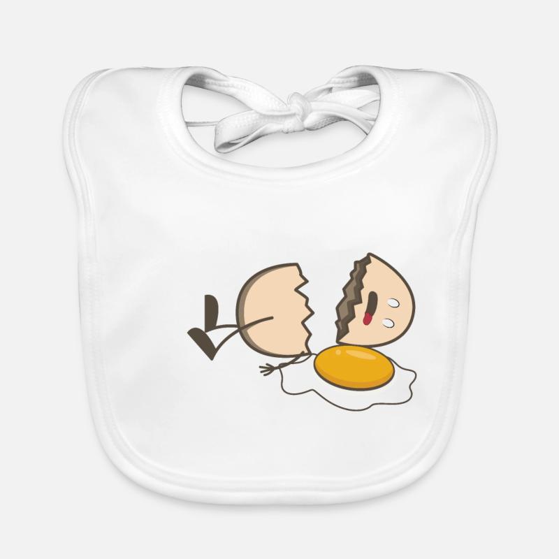 Kaputtes Ei . broken Egg Baby Bio-Lätzchen