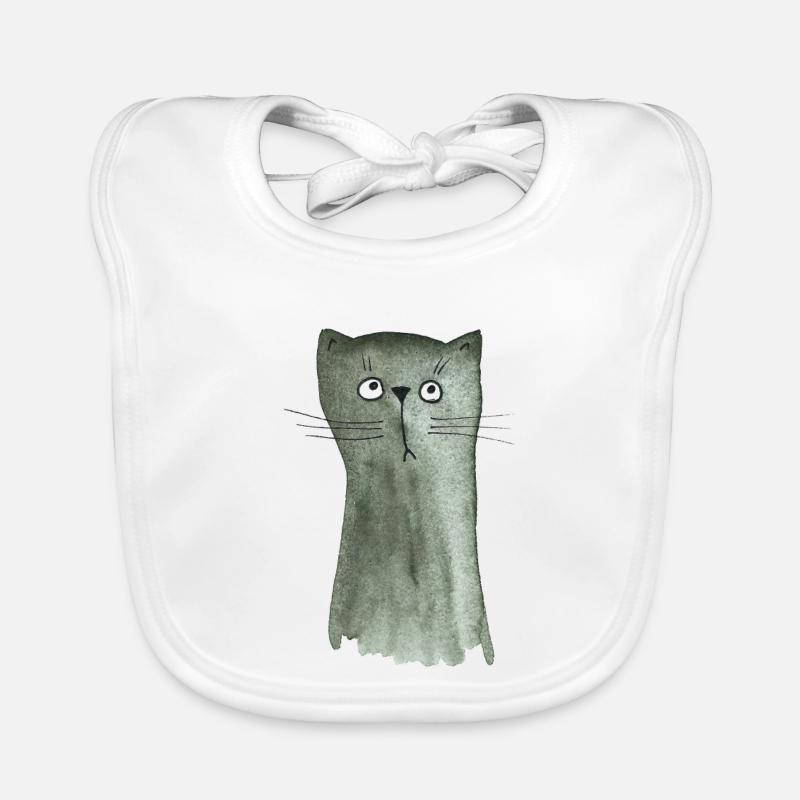 Chaton gris Bavoir bio Bébé