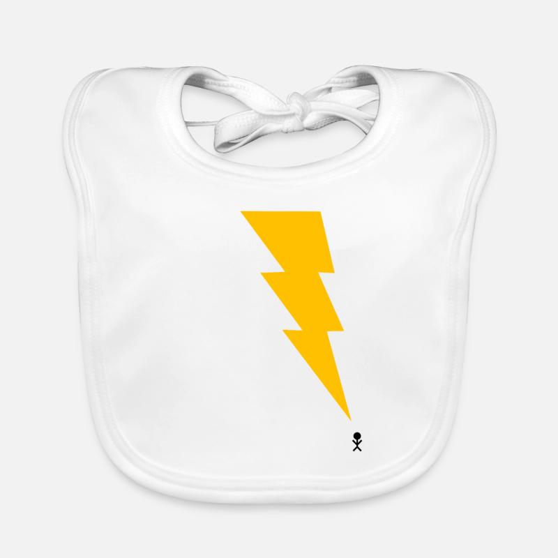 Gewitter - Blitz - Blitzschlag - Strichmännchen 1 Baby Bio-Lätzchen