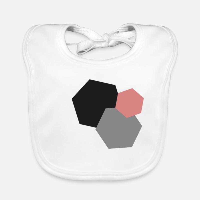 Cadeau de minimalisme abstrait moderne hexagones Bavoir bio Bébé