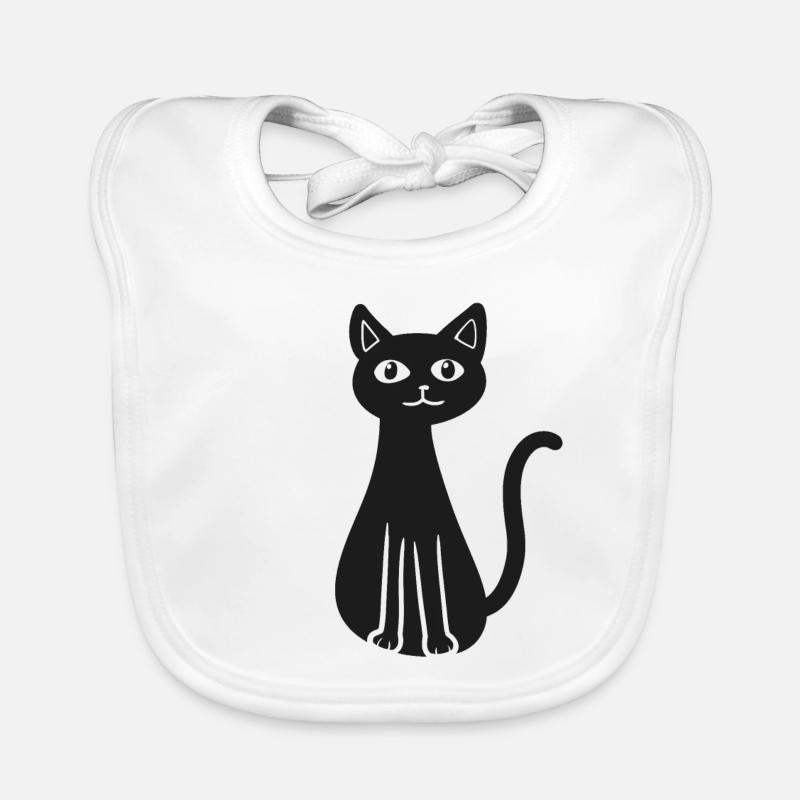Chats Animaux animaux - Bavoir bio Bébé - blanc