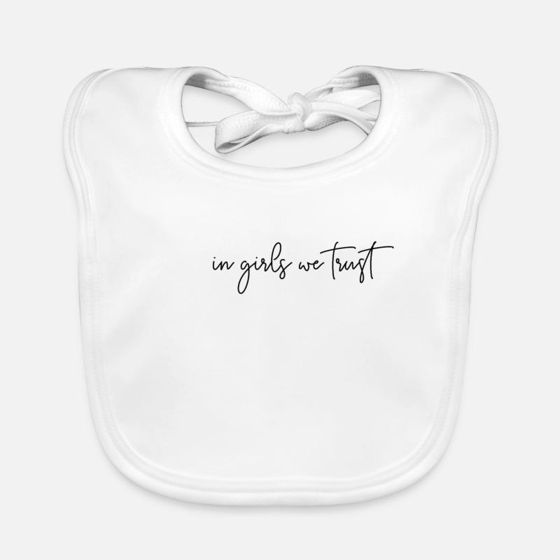 Chez les filles, nous faisons confiance à une typographie générale Bavoir bio Bébé