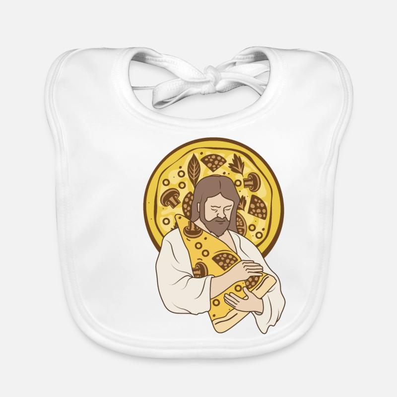 Pizza We Hug You Hipster Pizza Maker Gift Organic Baby Bibs