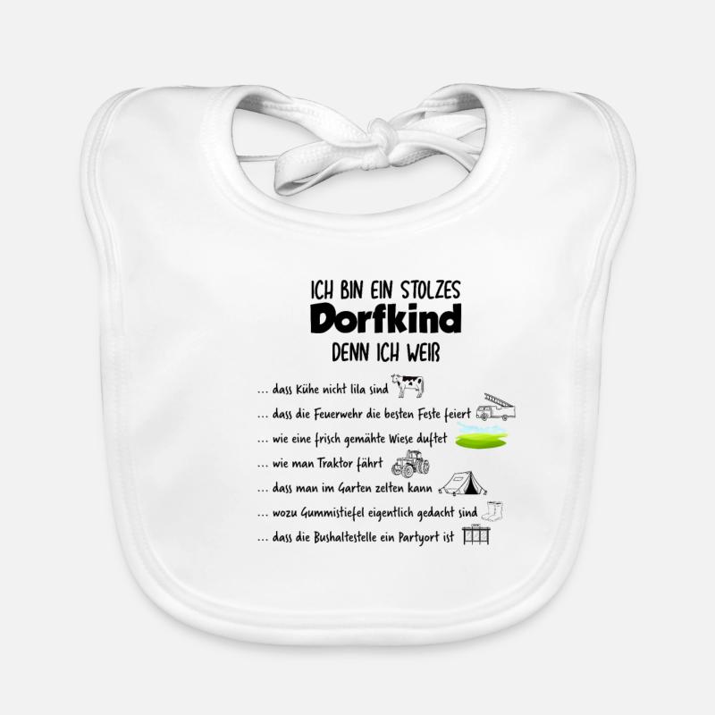 Ich bin ein stolzes Dorfkind Baby Bio-Lätzchen