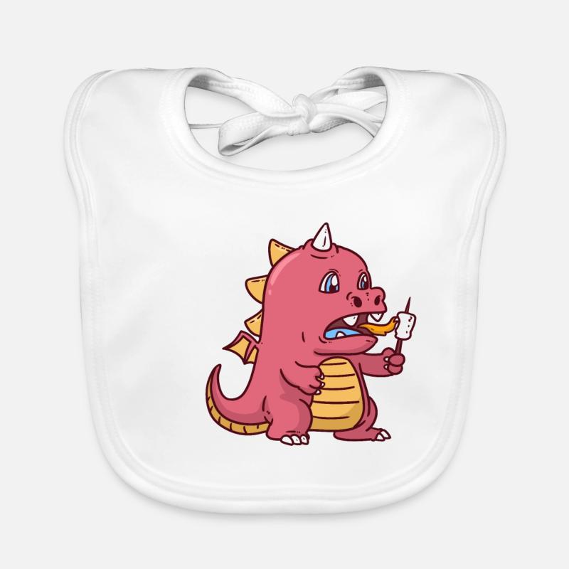 Drachen Drache Marshmallow Baby Bio-Lätzchen