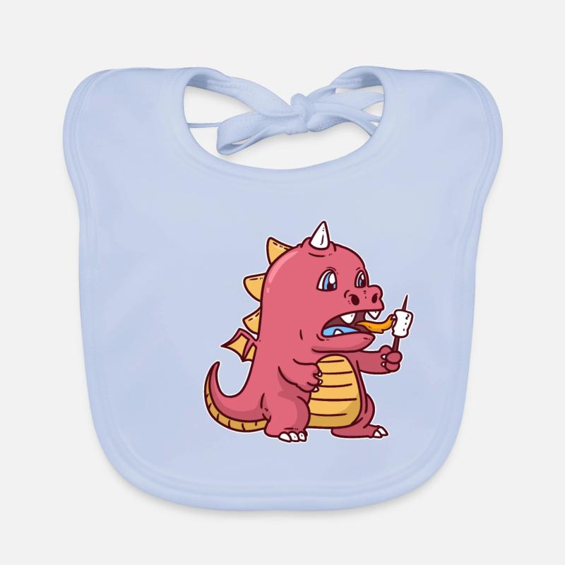 Drachen Drache Marshmallow Baby Bio-Lätzchen