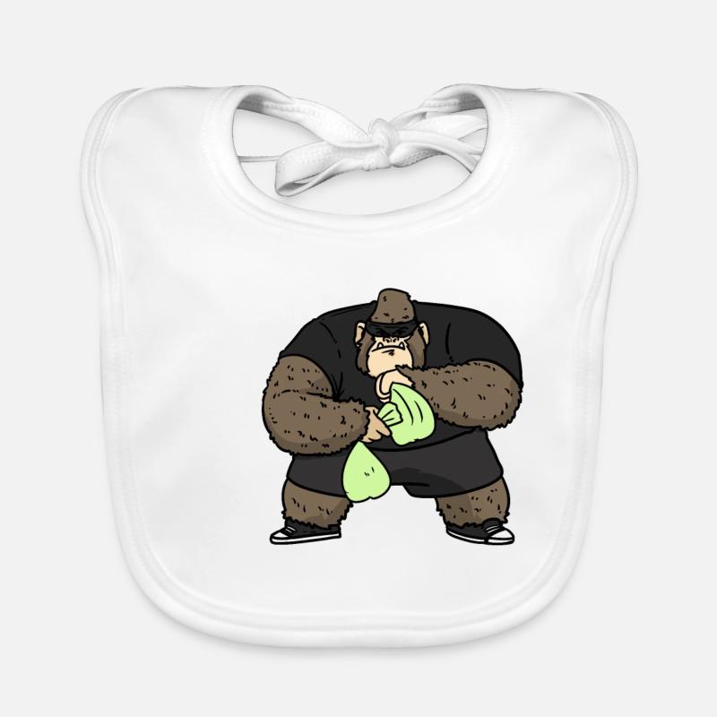 Voleur gorille voleur gorille Bavoir bio Bébé