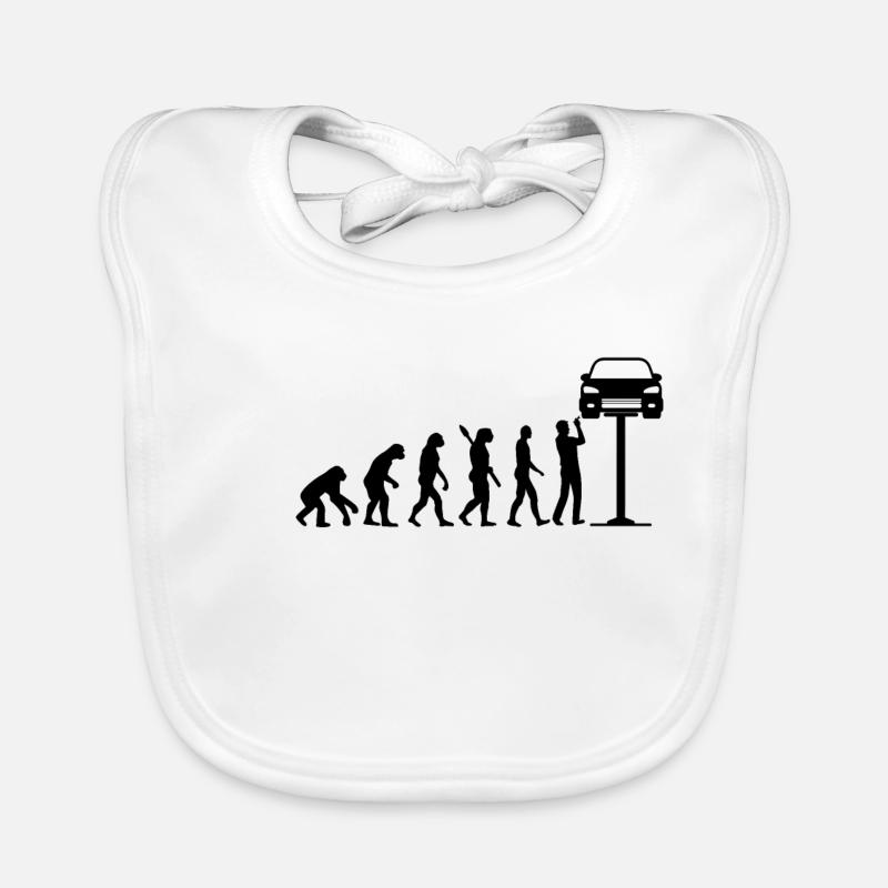 Mechanic Evolution Car Screwdriver Gift Organic Baby Bibs