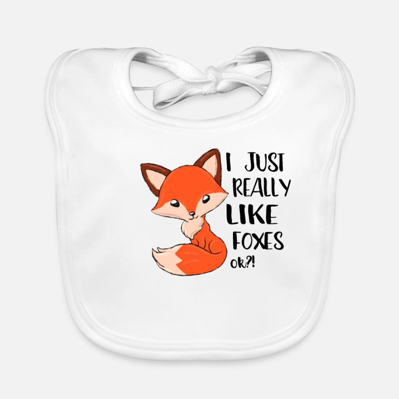 I just really like foxes Geschenk Fuchs Rotfuchs Baby Bio-Lätzchen