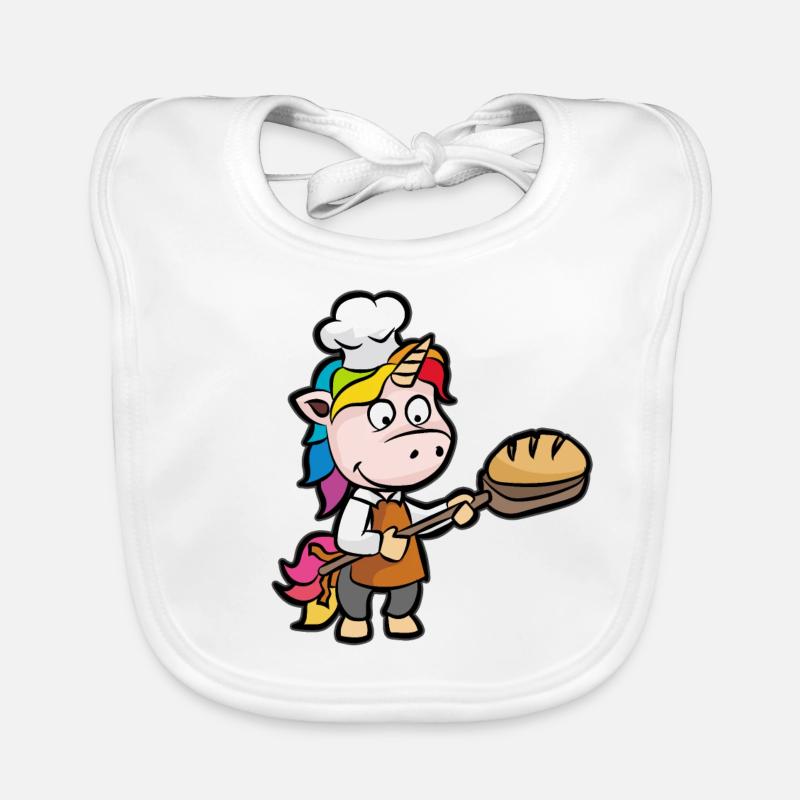Unicorn Baker Baker Journeyman Bakery funny Organic Baby Bibs