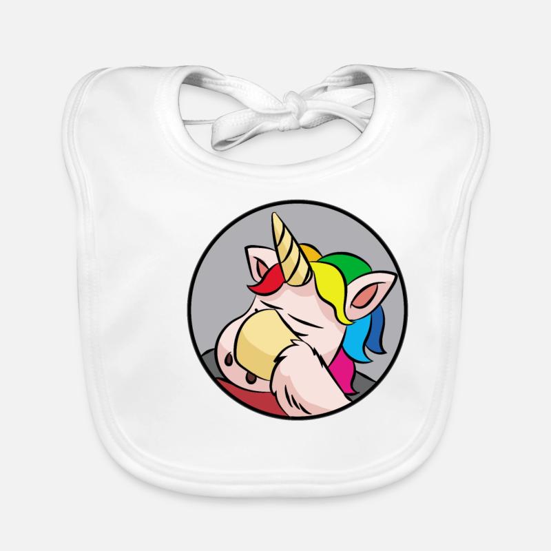 Licorne FACEPALM Meme Nerd Bavoir bio Bébé