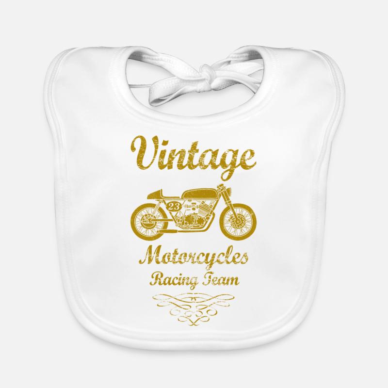 motorcycles racing team 02 - Bavoir bio Bébé - blanc