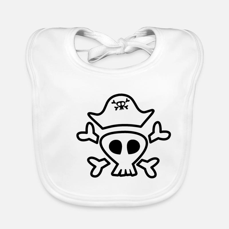 Crâne de pirate Bavoir bio Bébé