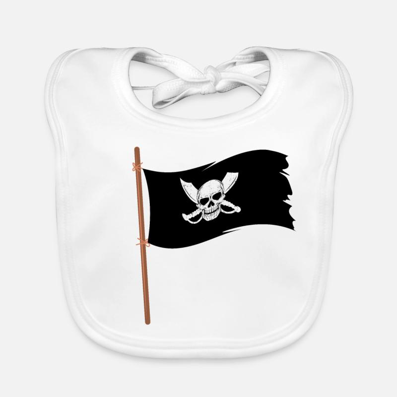 Drapeau pirate Bavoir bio Bébé