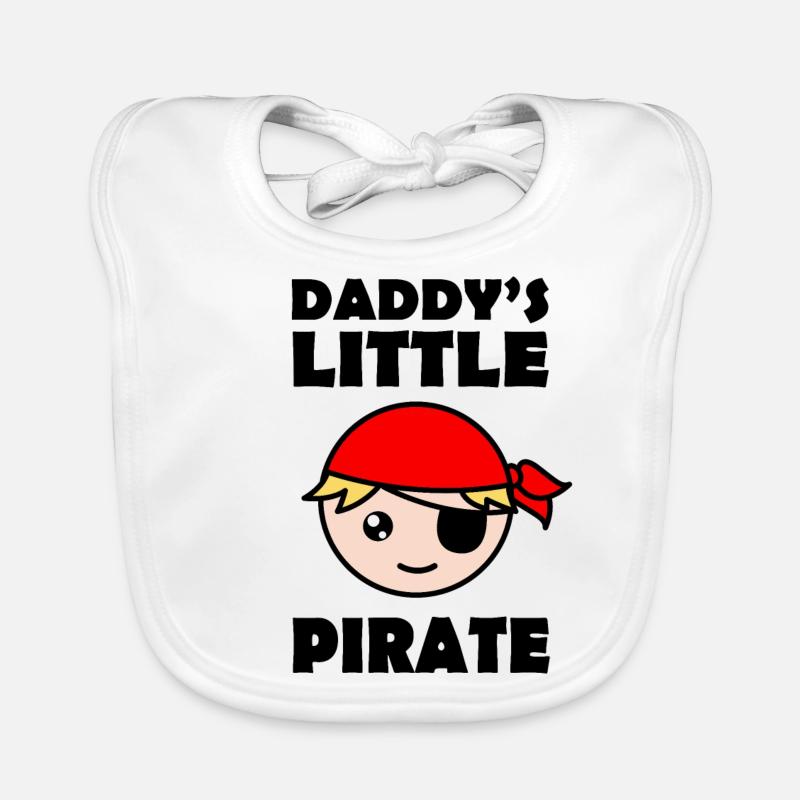 Le petit pirate de papa - Bavoir bio Bébé - blanc