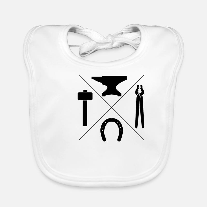 Cadeau de forgeron maréchal-ferrant Bavoir bio Bébé