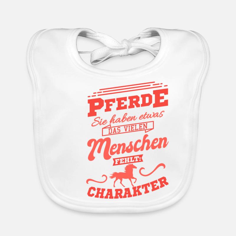 Pferdespruch Pferdesprüche Geschenkidee Baby Bio-Lätzchen