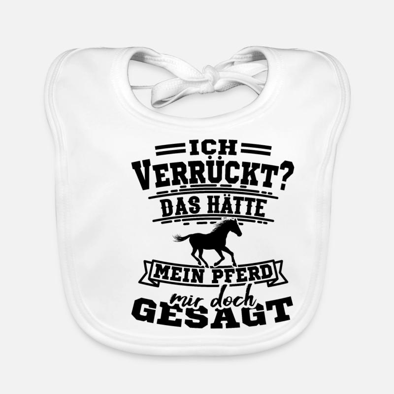 Pferdespruch Pferdesprüche Geschenkidee Baby Bio-Lätzchen