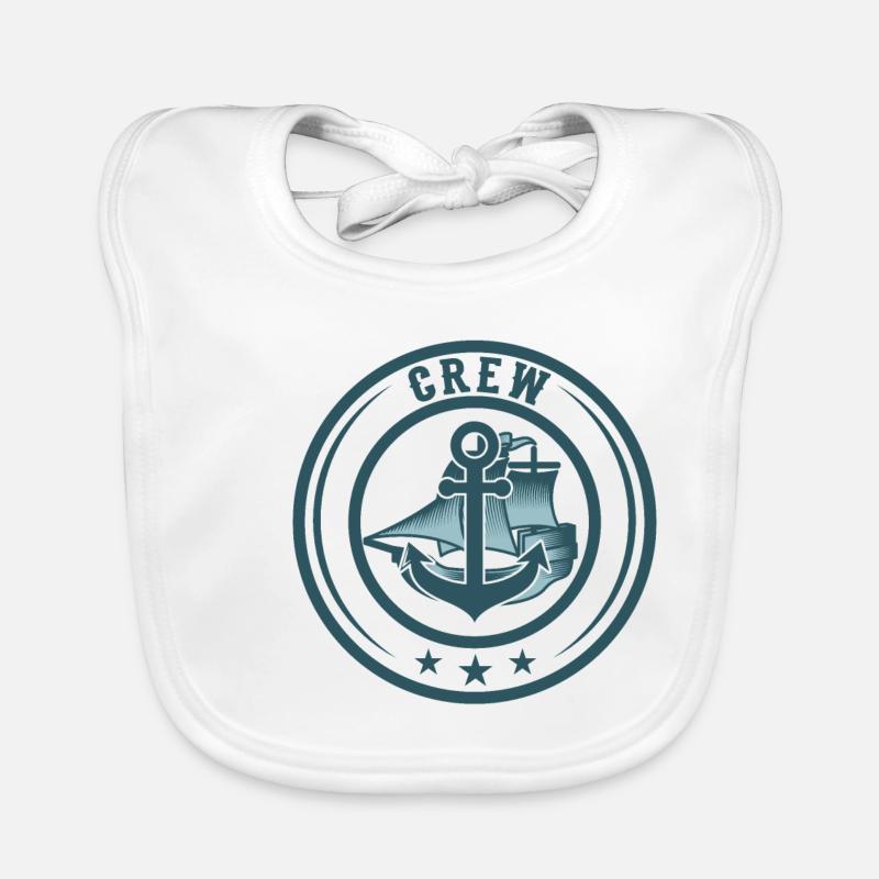 CREW SAILING SHIP SAILING CREW Sailing Teambuilding Organic Baby Bibs