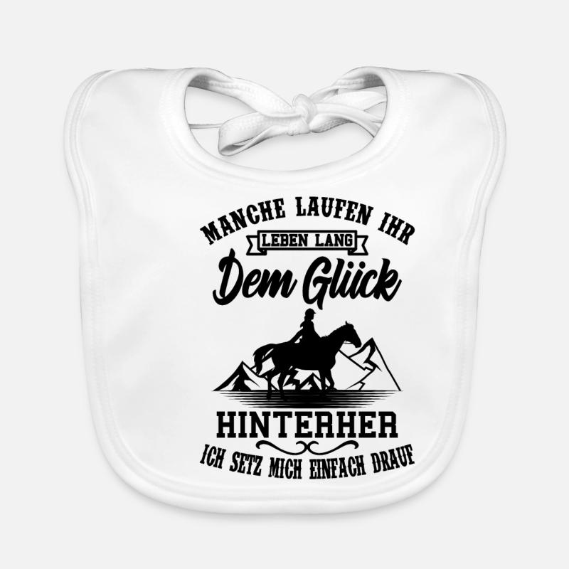 Pferdespruch Pferdesprüche Geschenkidee Baby Bio-Lätzchen