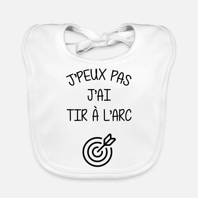 Tir A l'arc / Archer / Archère / Flèche / Sport Bavoir bio Bébé