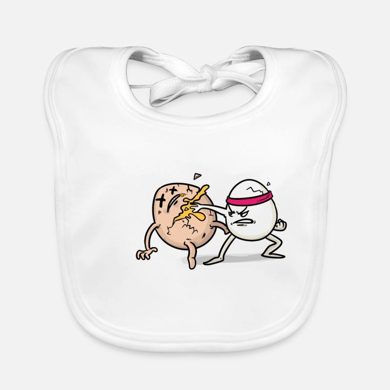 EGG FIGHT Eier kampf Baby Bio-Lätzchen