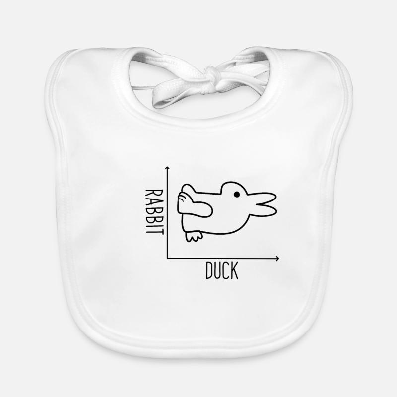 Duck x Rabbit Graph Canard x Lapin Graph Bavoir bio Bébé