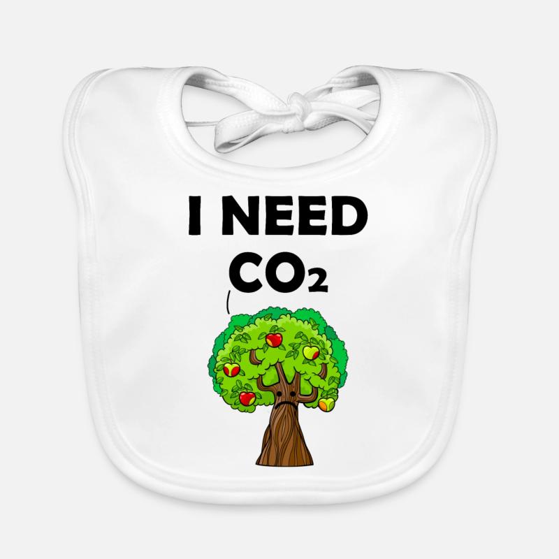 co2 is good for the world Organic Baby Bibs