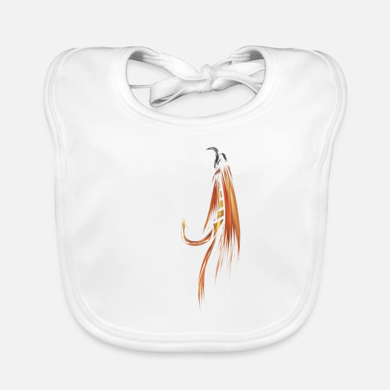 Pêche à la mouche appât mouche dessin Bavoir bio Bébé