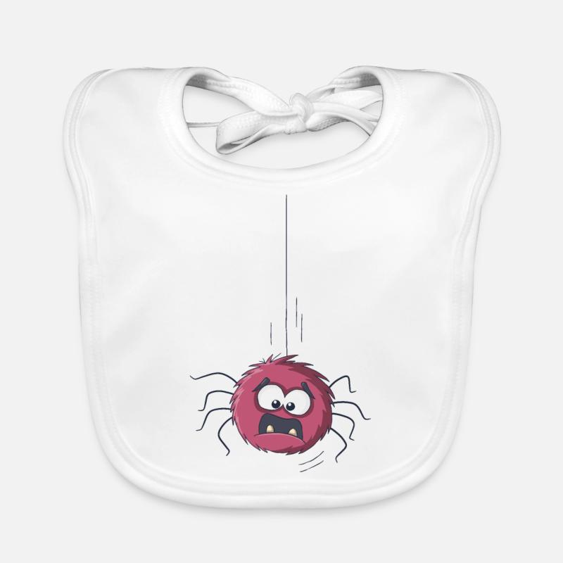 Araignée drôle de bande dessinée Bavoir bio Bébé