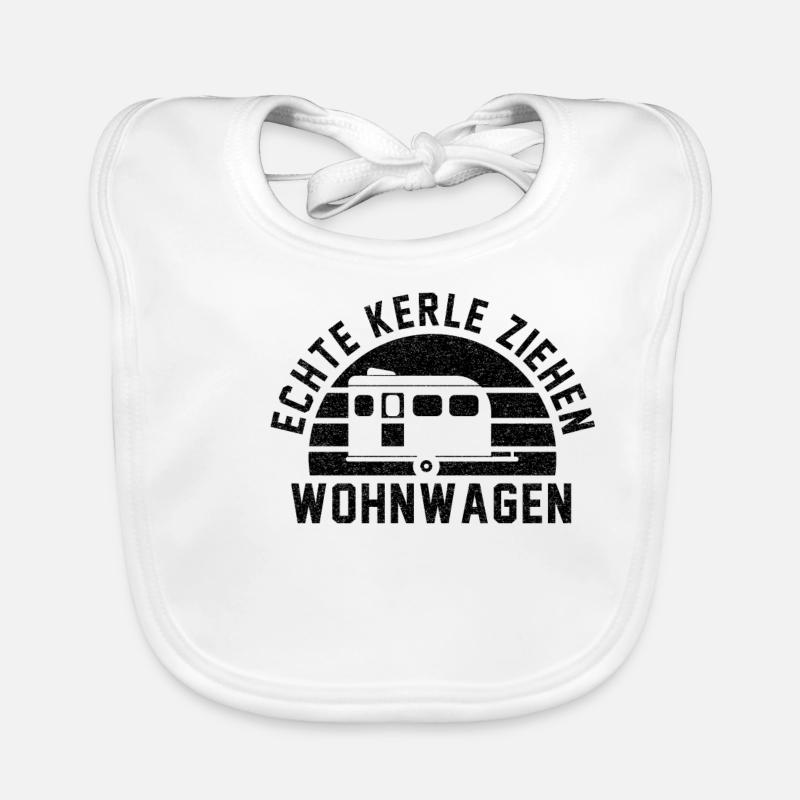 Echte Kerle ziehen Wohnwagen Camper Camping Lustig Baby Bio-Lätzchen