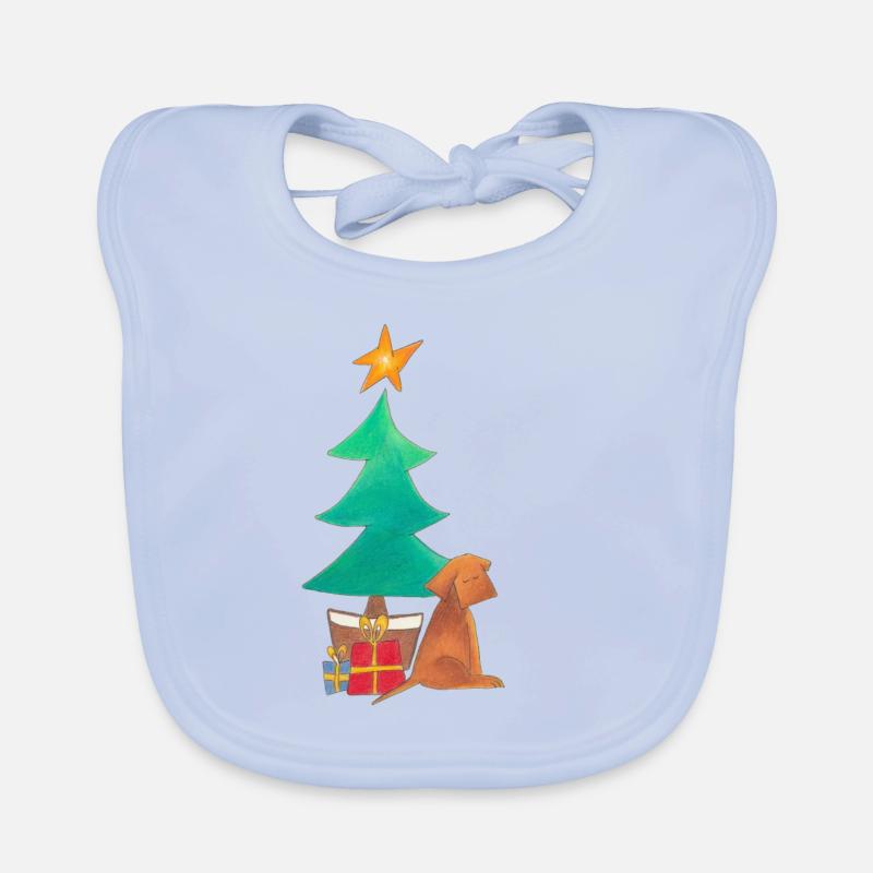 Christmas Dog Organic Baby Bibs