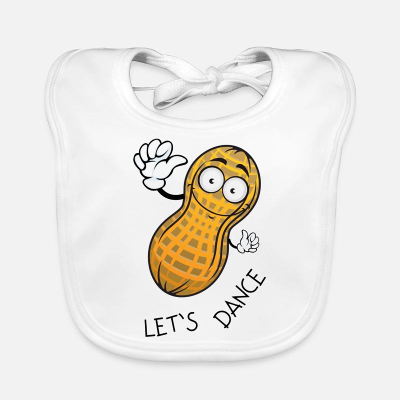 Peanut Let's Dance Dancing Peanut Organic Baby Bibs