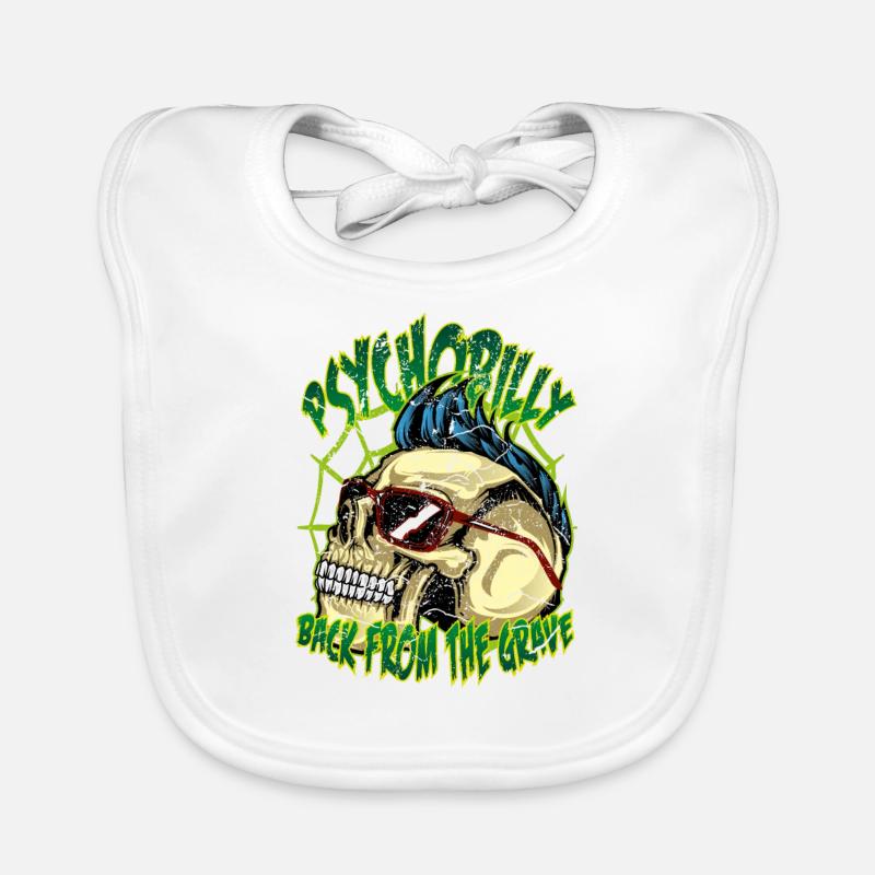 Psychobilly Back from the Grave Organic Baby Bibs
