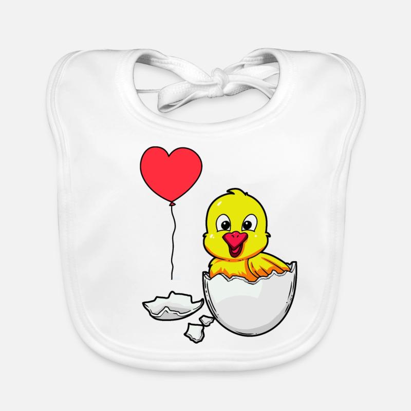 Eggshell Chick Easter Birth Baby Children Egg Organic Baby Bibs